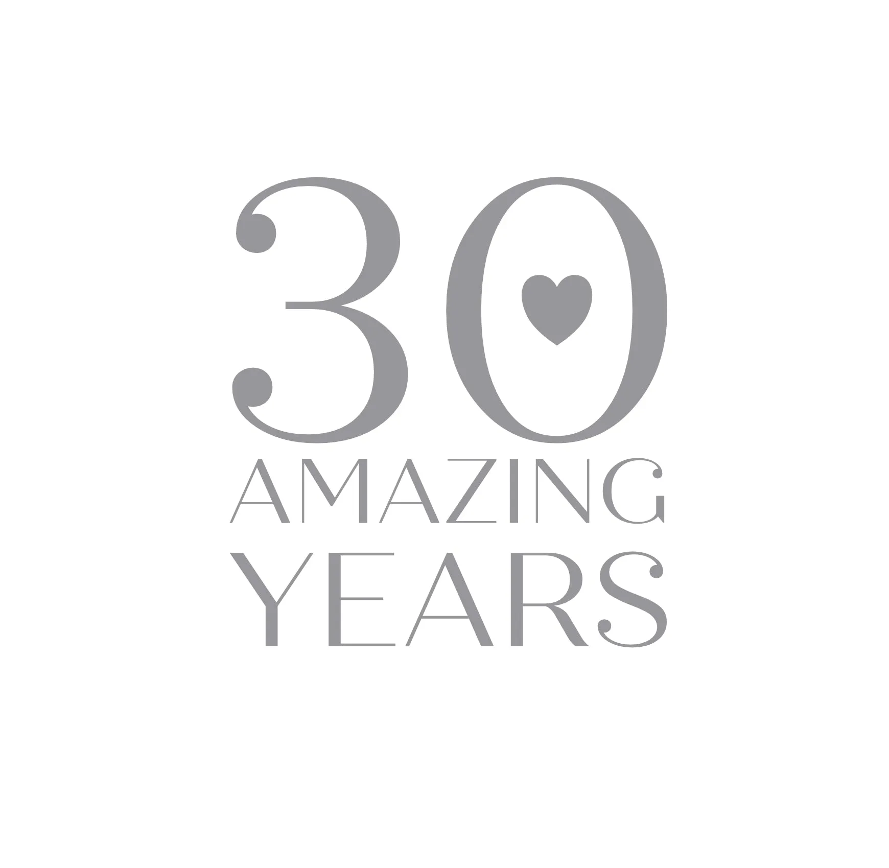 Only Love 30 Years Anniversary Card - Foil