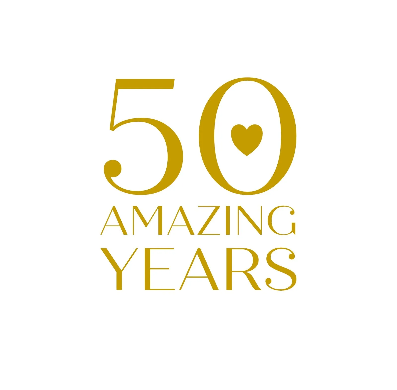 Only Love 50 Years Anniversary Card - Foil