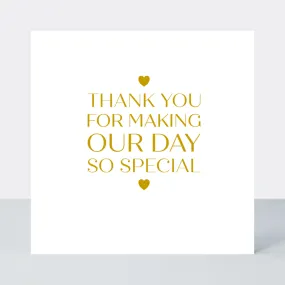 Only Love Thank You Special Day Card - Foil