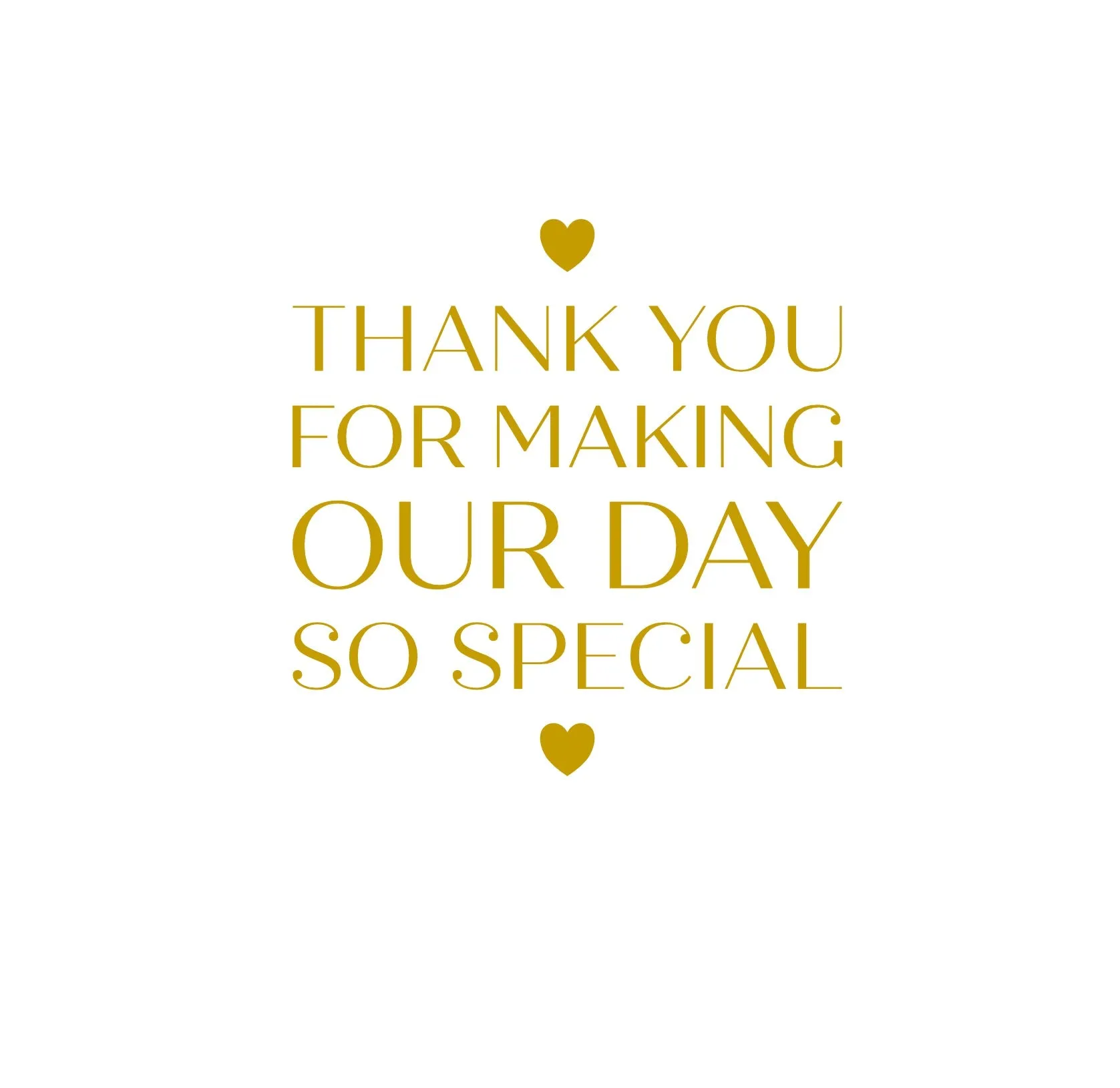 Only Love Thank You Special Day Card - Foil