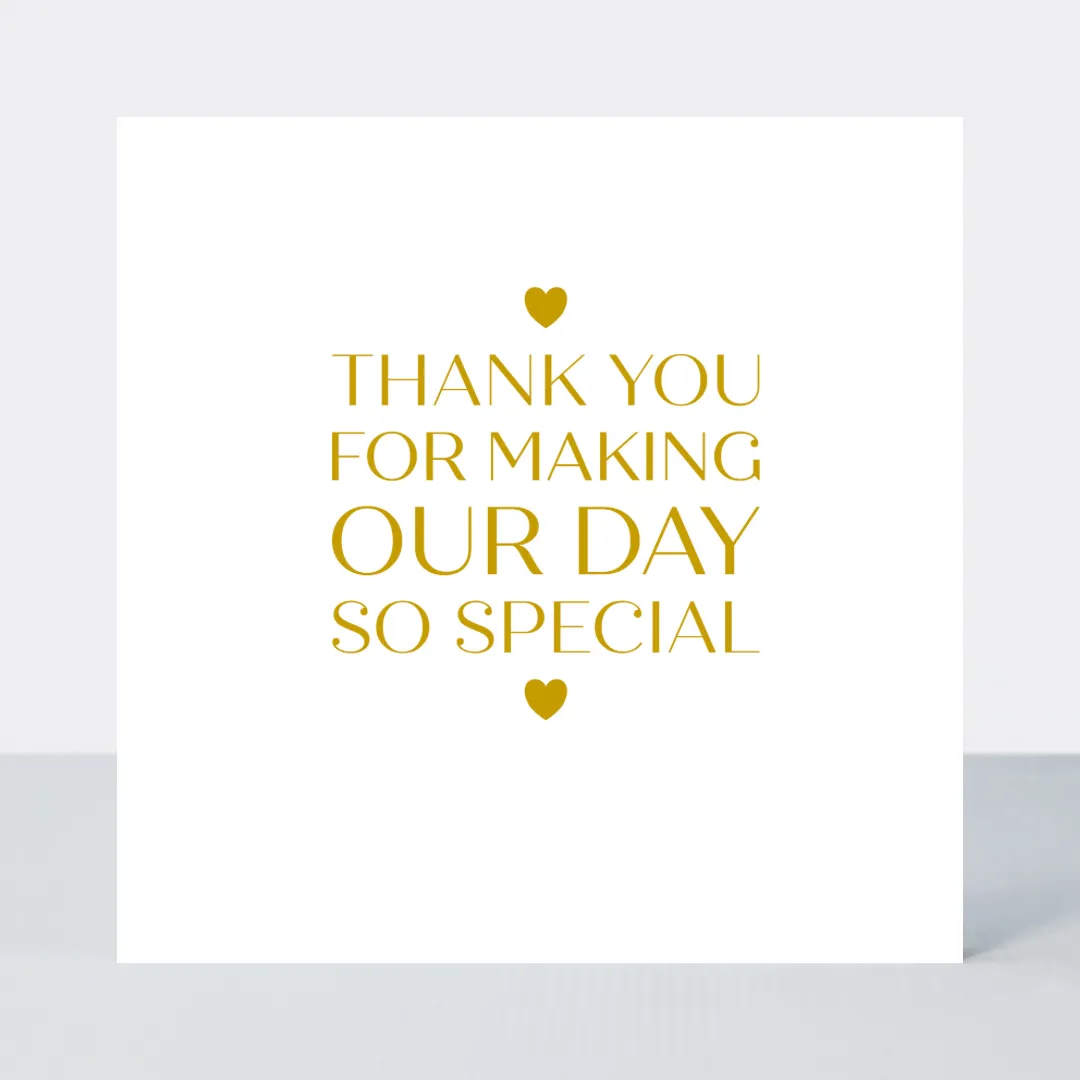 Only Love Thank You Special Day Card - Foil