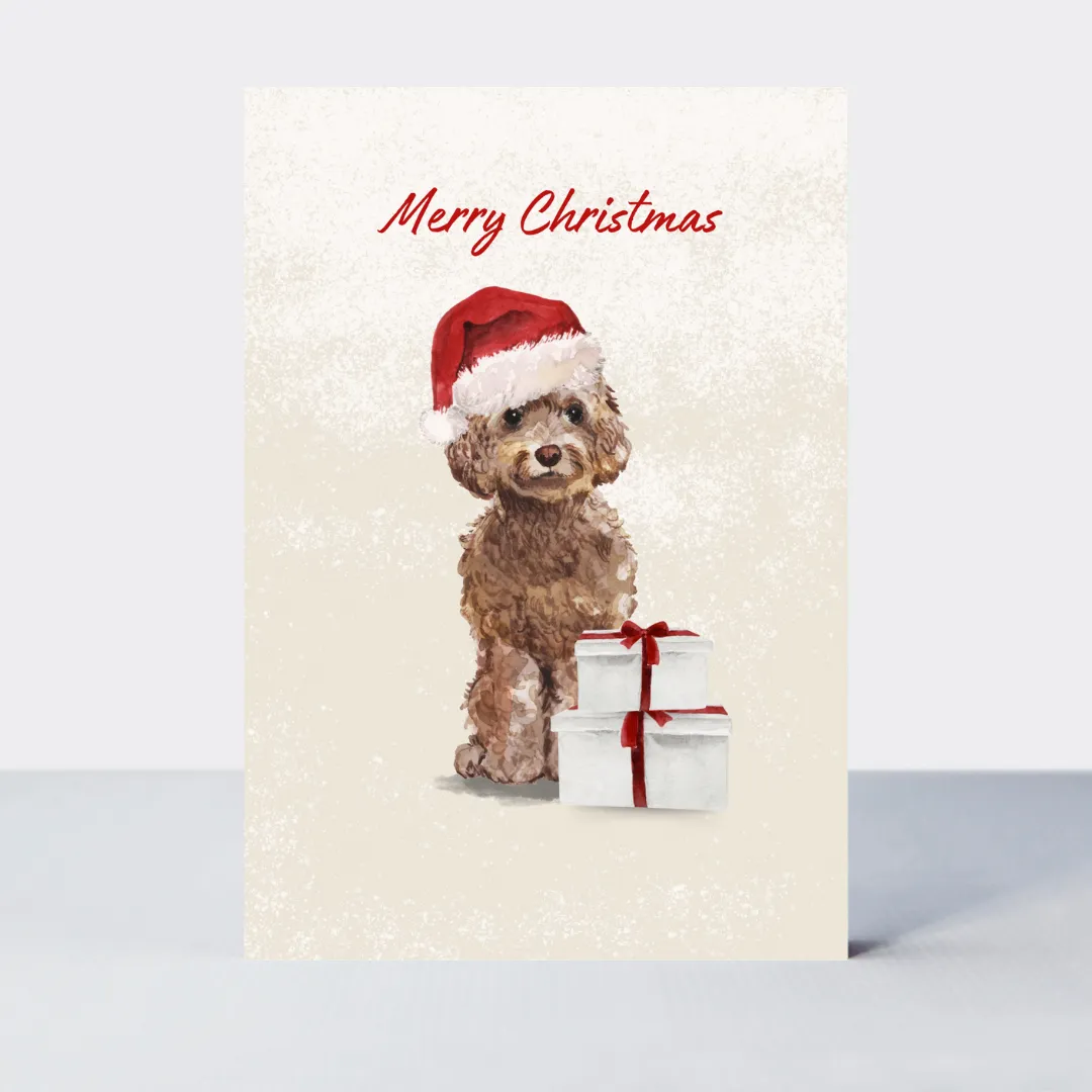 Pawfect Christmas Cockapoo Card