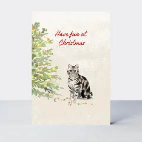 Pawfect Christmas Have Fun Cat Card