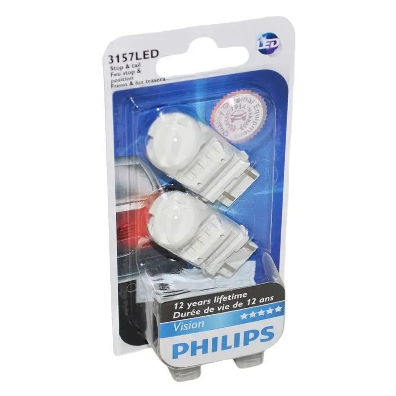 Philips 3157 LED Vision 2 Watts 12V Red Stop/Tail Light Bulb (pair)