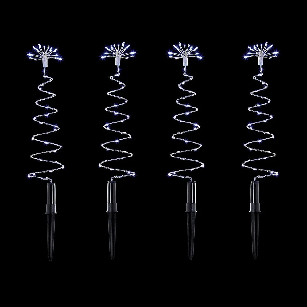 Premier 4 Piece Silver Tree Lights - 200 LEDs