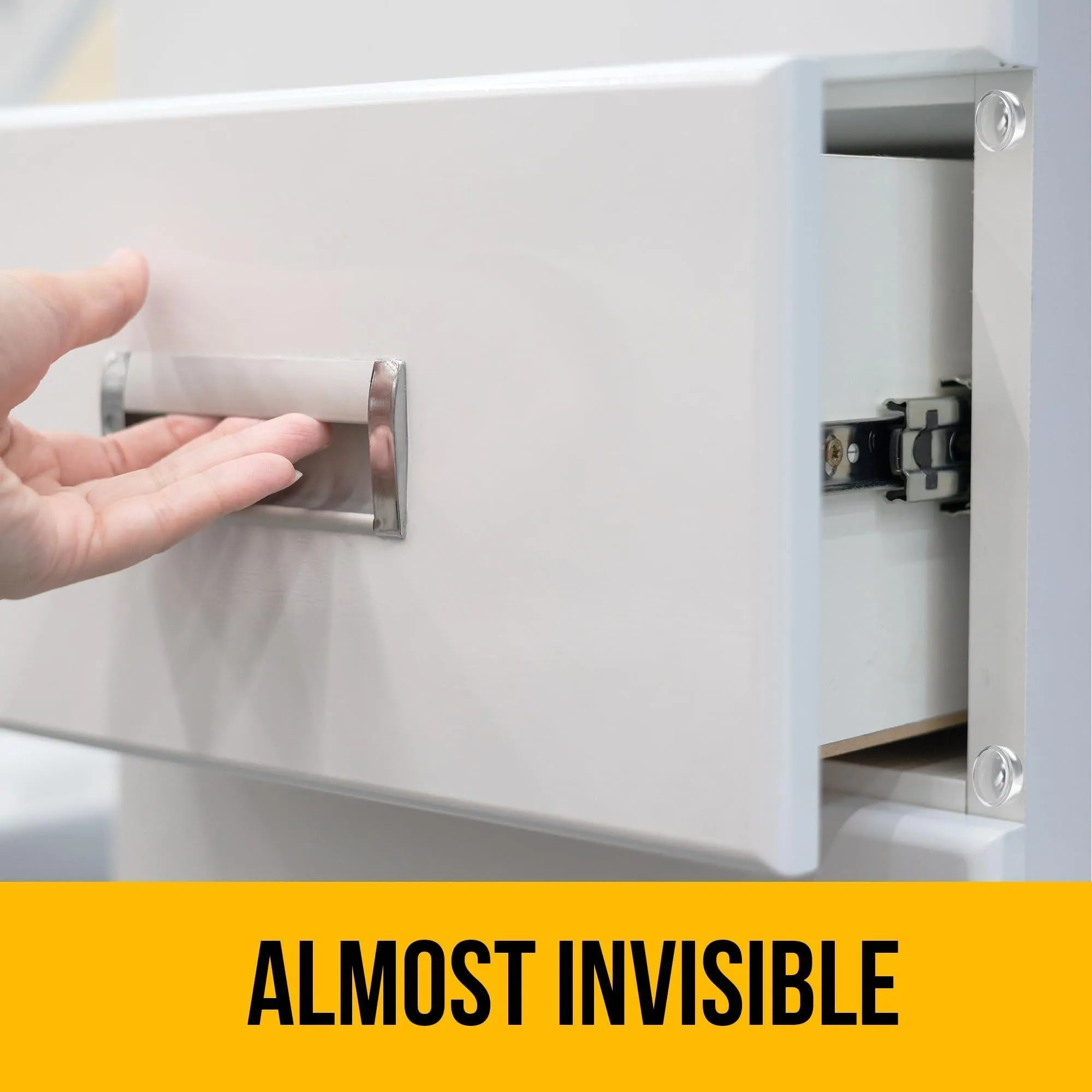 Premium Cabinet Door Bumpers 256 Pcs Clear Self Adhesive Pads for Noise Damp