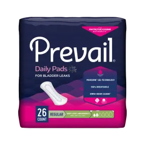 Prevail Incontinence Bladder Control Pads for Women, Low Absorbency, Regular Length, 20 count