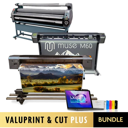 PrismJET 54 Gen2 ValuPrint, Cut Plus Starter Bundle with MUSE M60 Vinyl & EnduraLam3