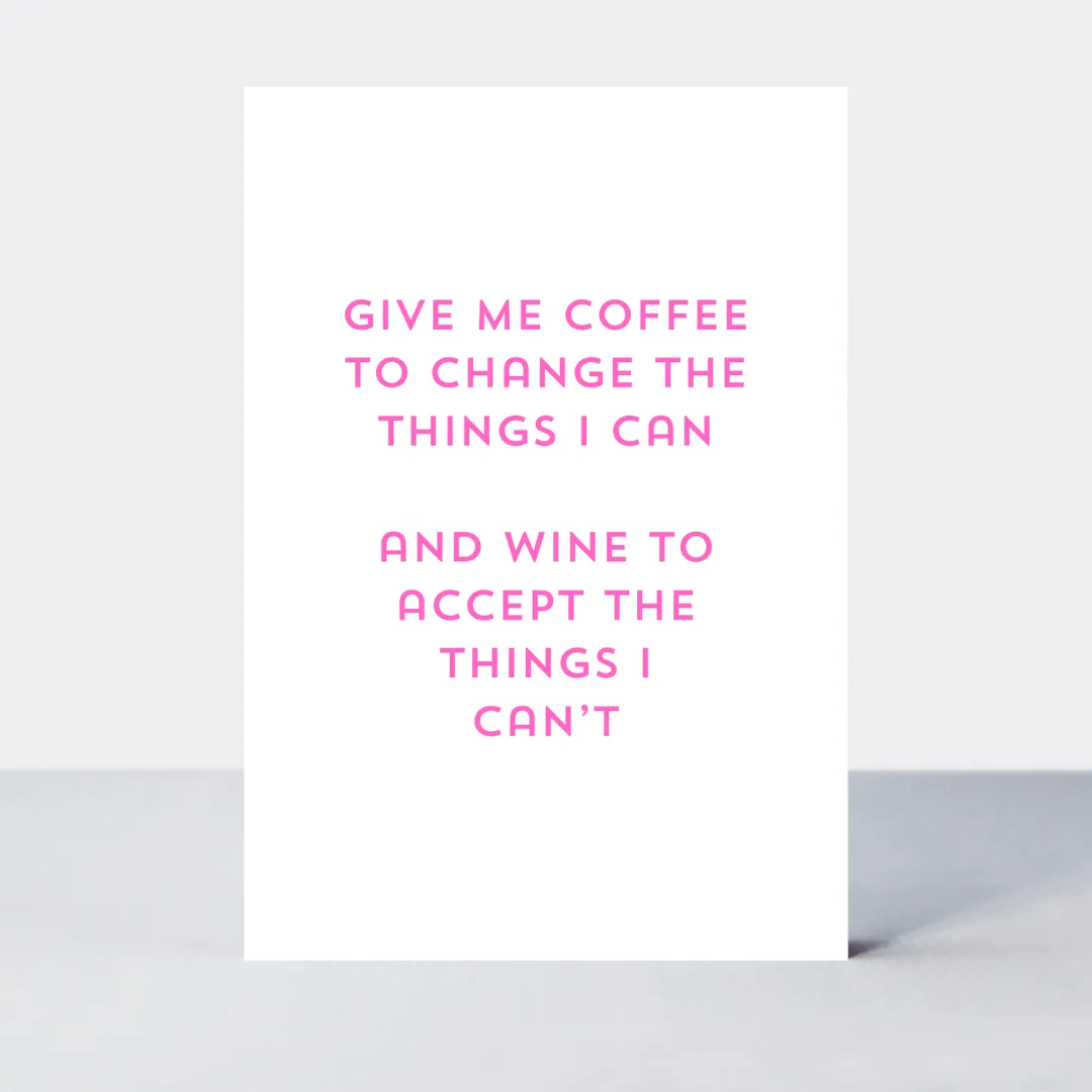 Quip Coffee and Wine Card