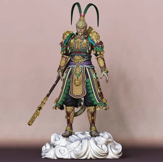 R047 - Games Character design, Black Myth Wukong 3d stl files, games character stl art, 3d stl file instant download