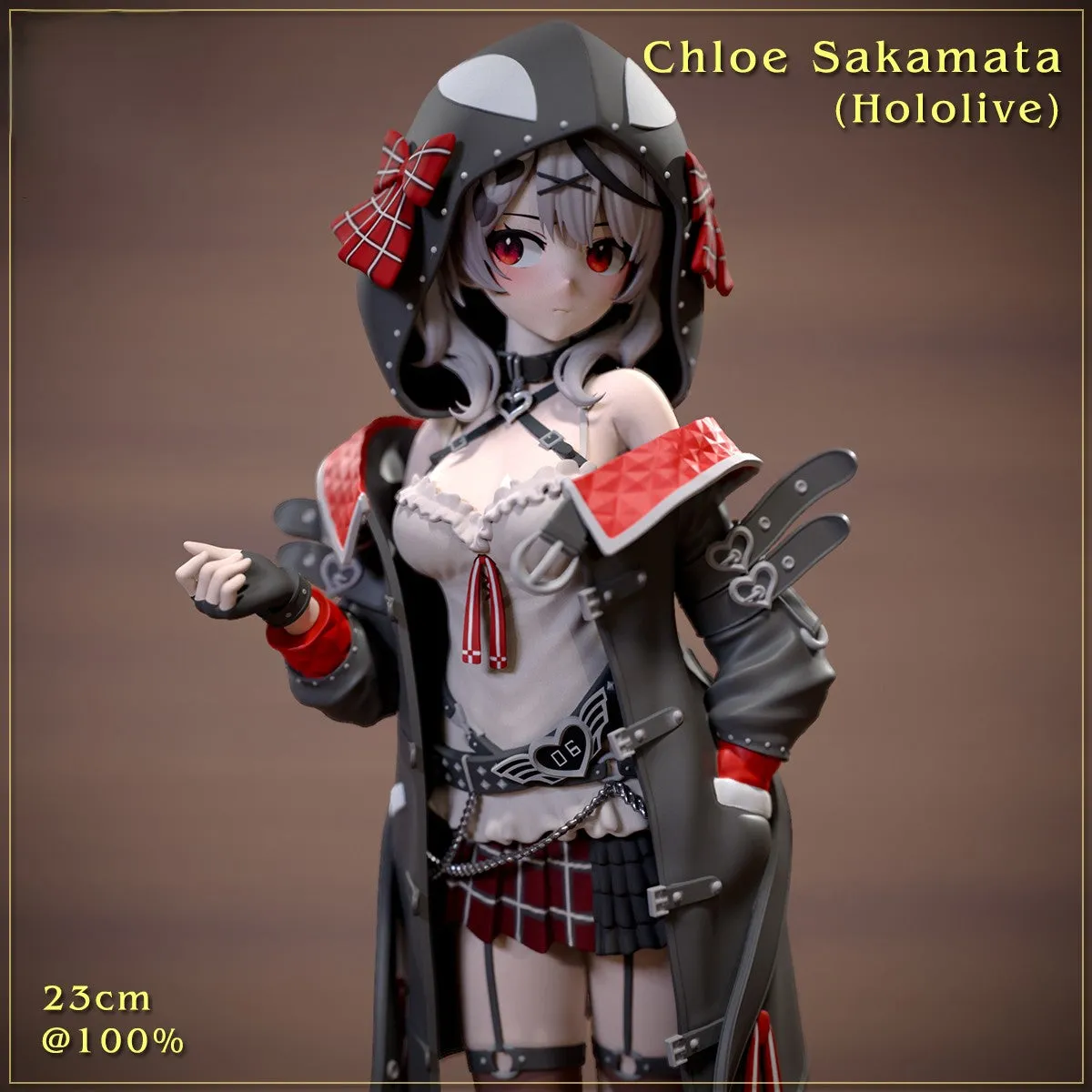 R213 - Hololive Vtuber character design, Cloe Sakamata, 3d stl files instant download