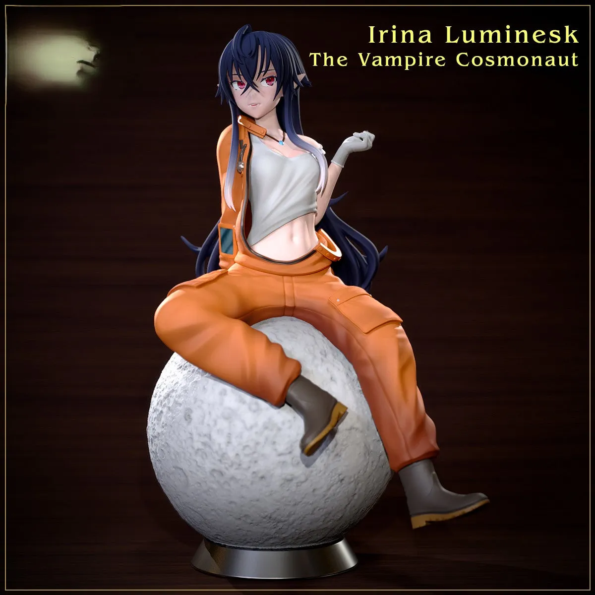 R214 - Anime character design, the vampire cosmonaut, irina luminesk, 3D stl instant download files