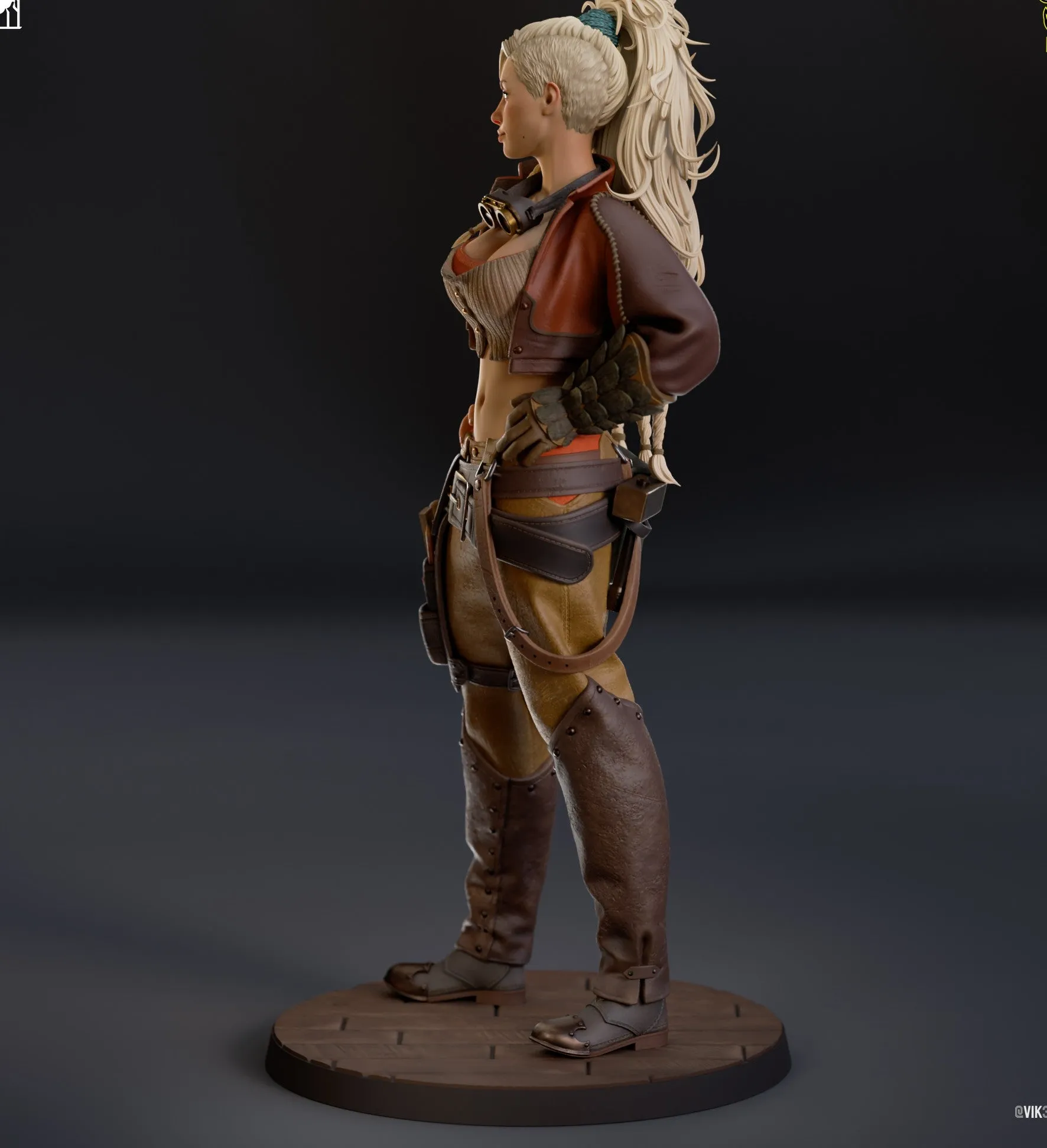 R219 - Games character design, Monster Huntor female character design, The Gemma , 3D STL file instant download