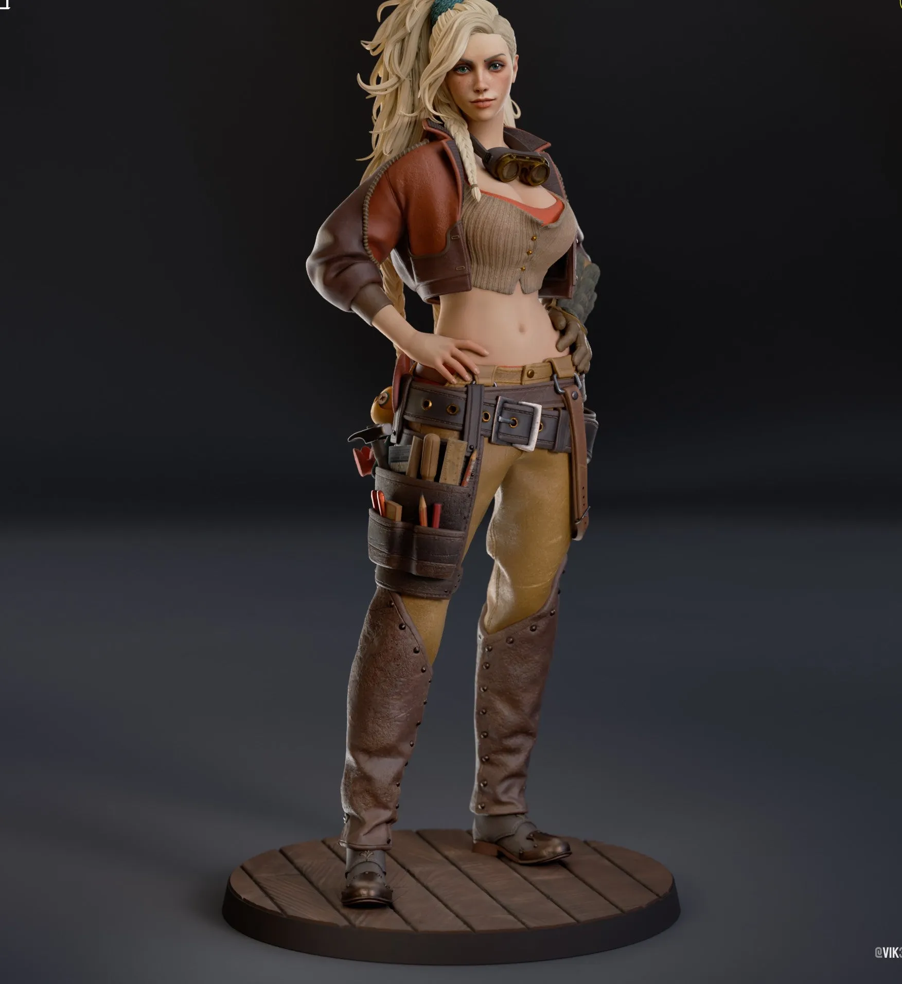 R219 - Games character design, Monster Huntor female character design, The Gemma , 3D STL file instant download