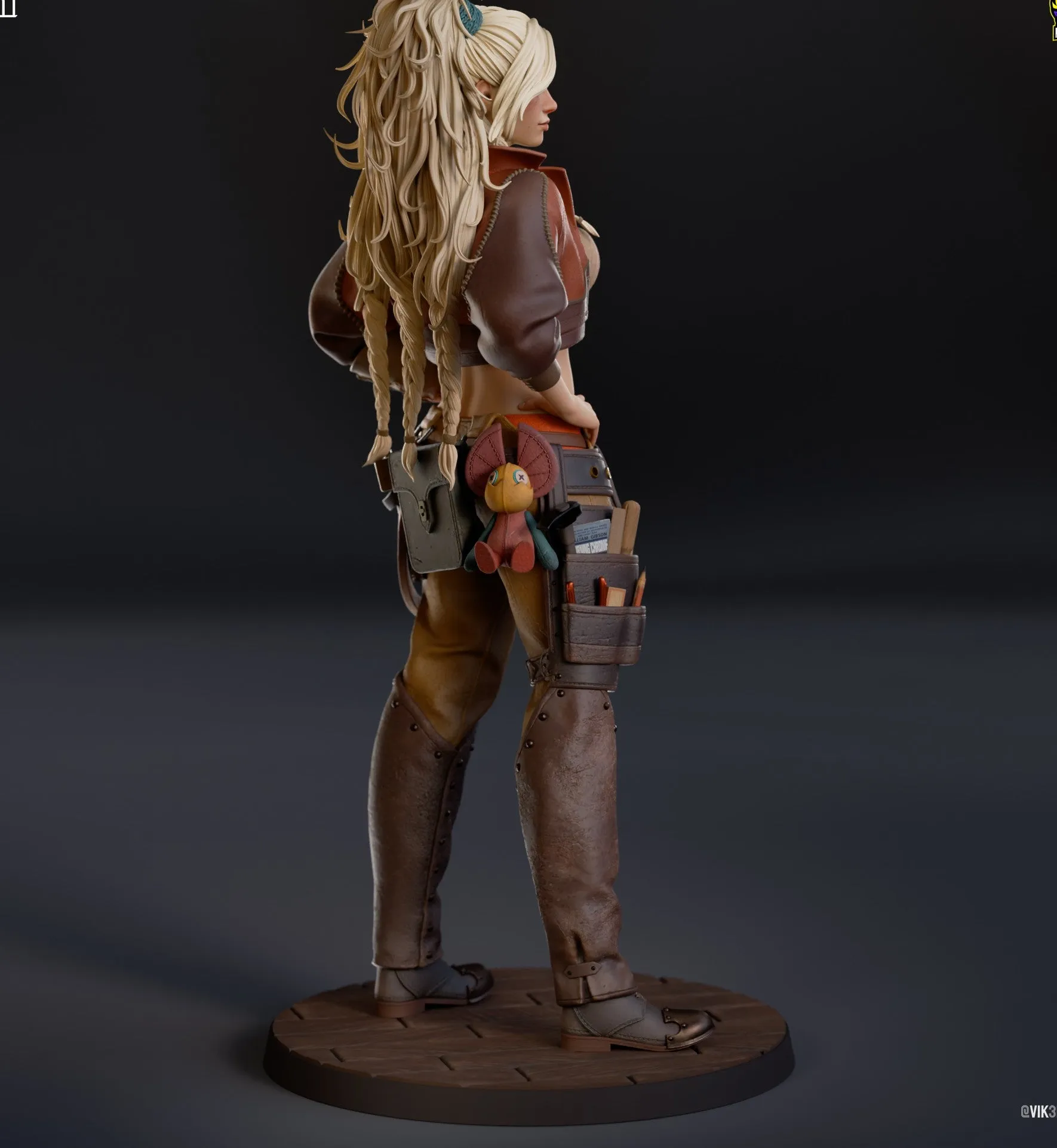 R219 - Games character design, Monster Huntor female character design, The Gemma , 3D STL file instant download