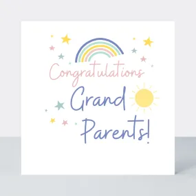 Rainbows Grandparents Congratulations Card