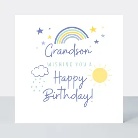 Rainbows Grandson Birthday Card