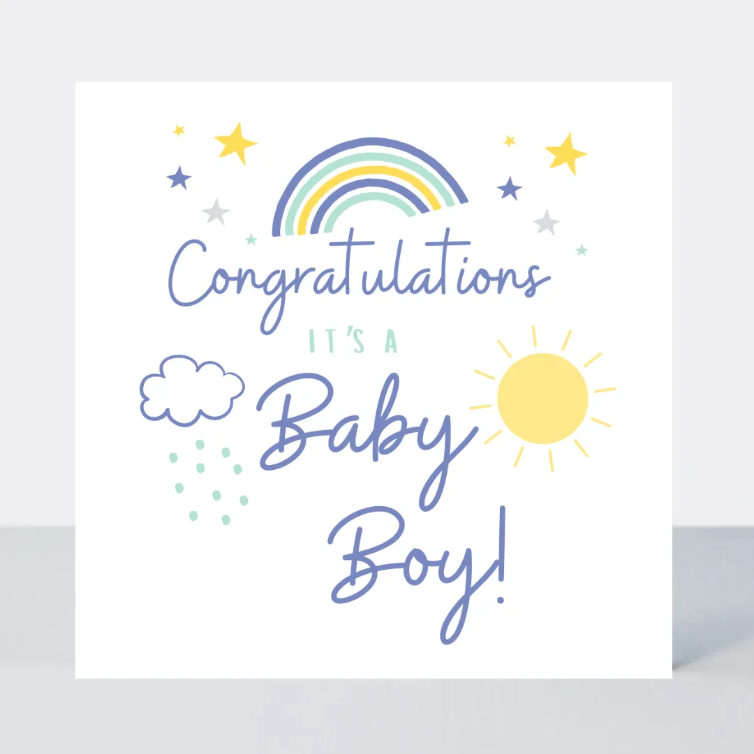 Rainbows It’s a Boy Card