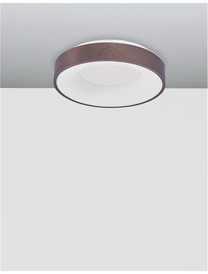 RAN Brushed Coffee Aluminium & Acrylic Dimmable Warm Light Ring Flush Small - ID 10614