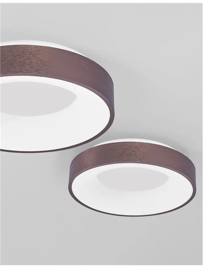 RAN Brushed Coffee Aluminium & Acrylic Dimmable Warm Light Ring Flush Small - ID 10614