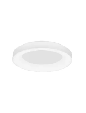 RAN Sandy White Aluminium & Acrylic Dimmable Warm Light Ring Flush Large - ID 10616