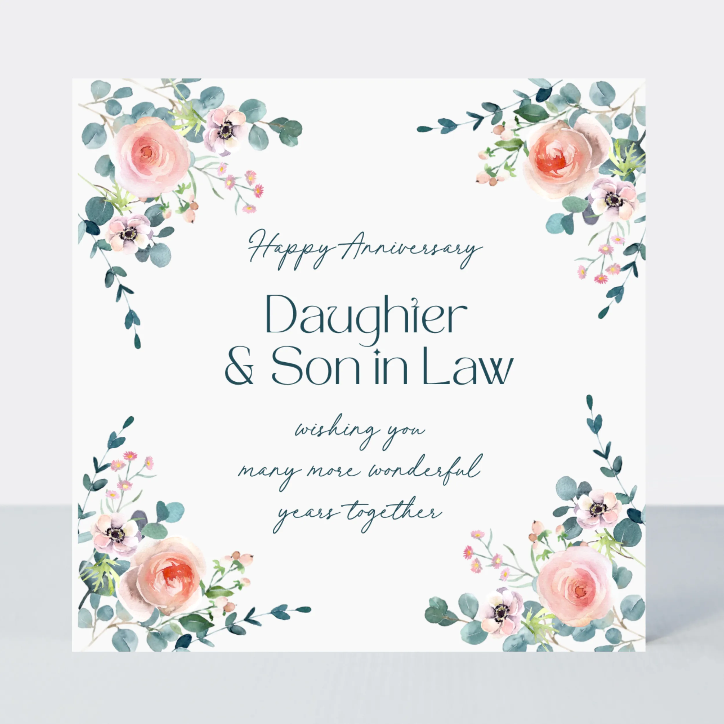 Romance Daughter & Son-In-Law Anniversary Card