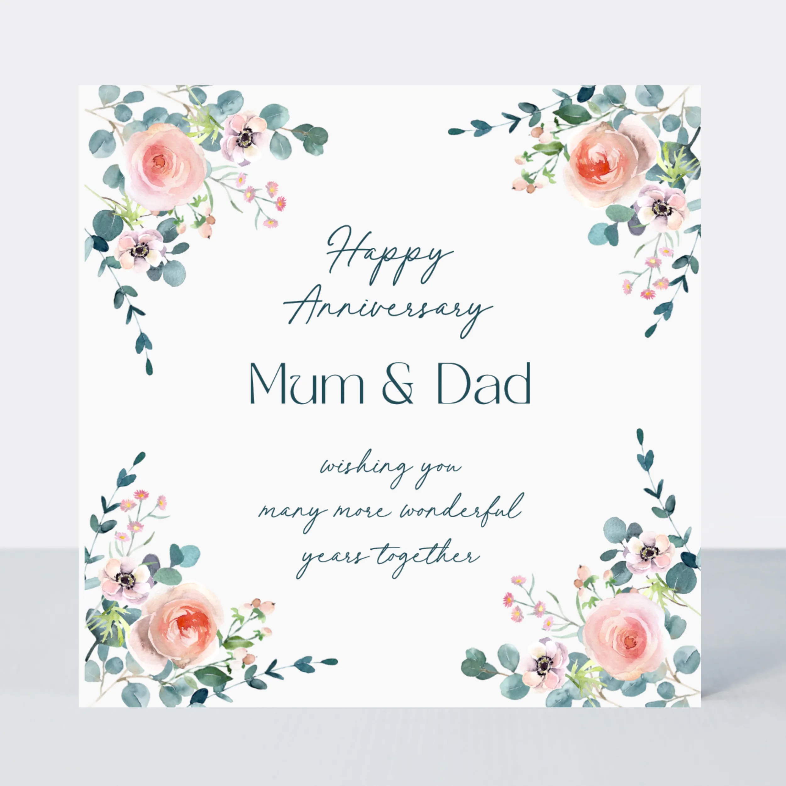 Romance Mum & Dad Anniversary Card