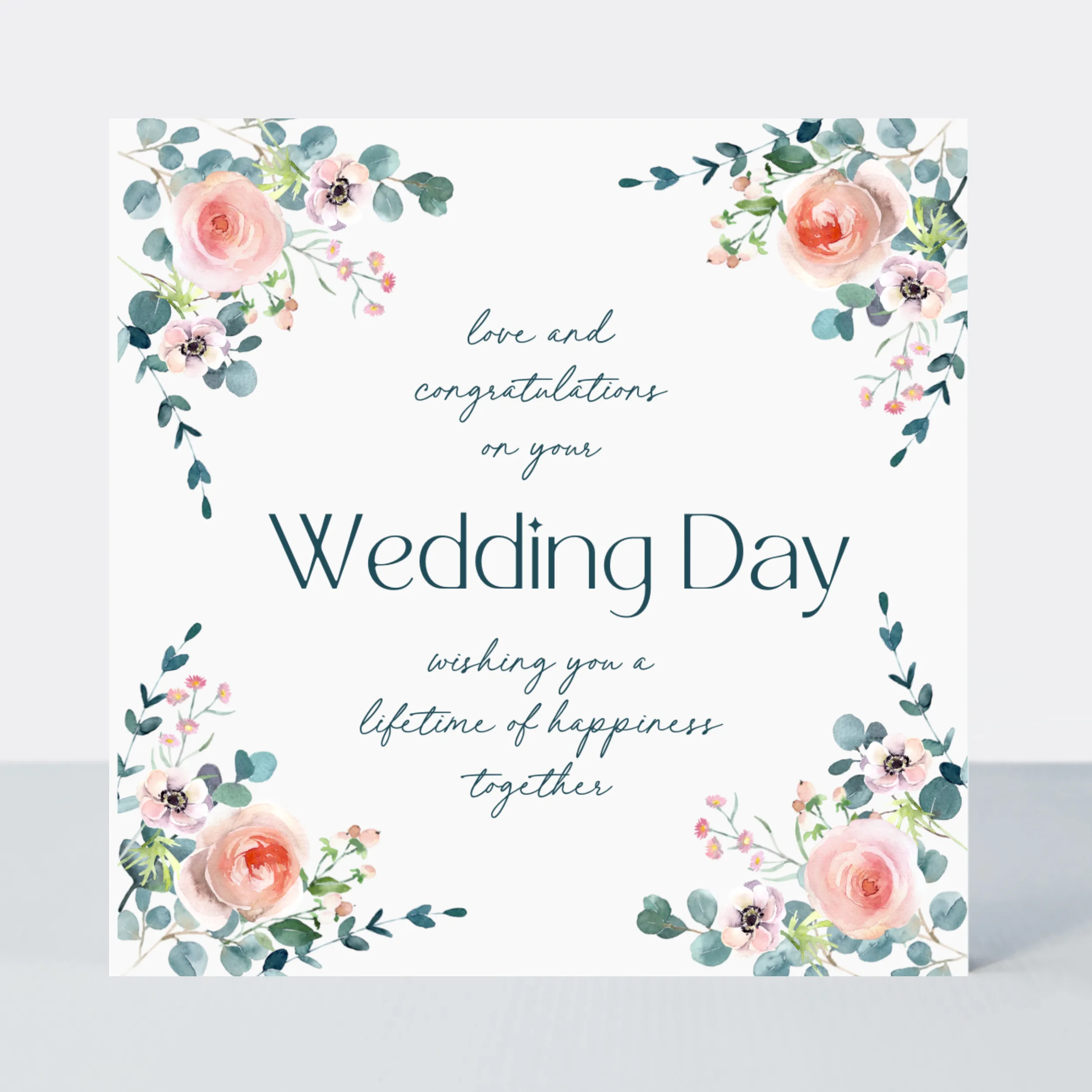 Romance Wedding Day Card
