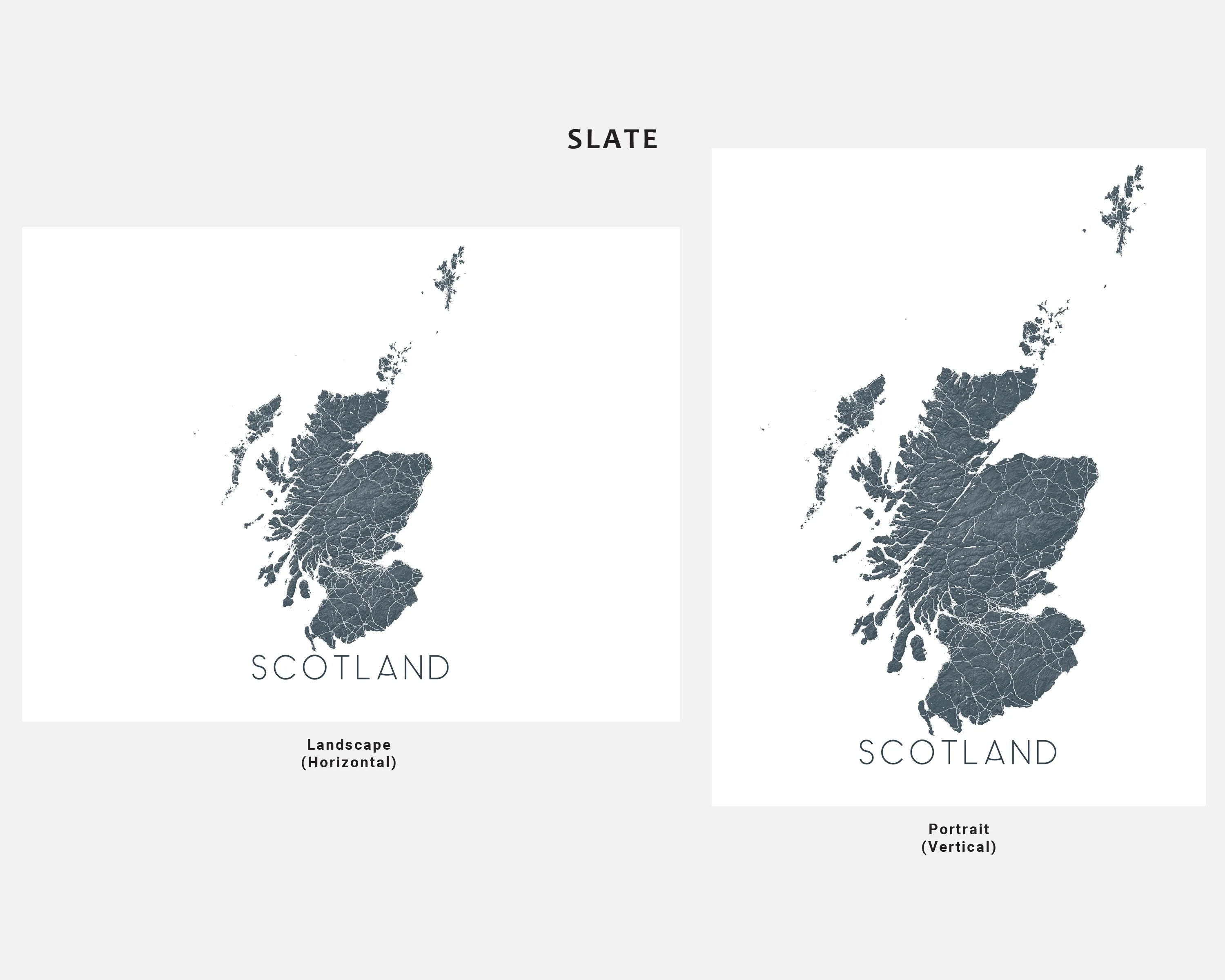 Scotland Map Print - Map of Scotland Wall Art Poster, Scotland Maps, Edinburgh
