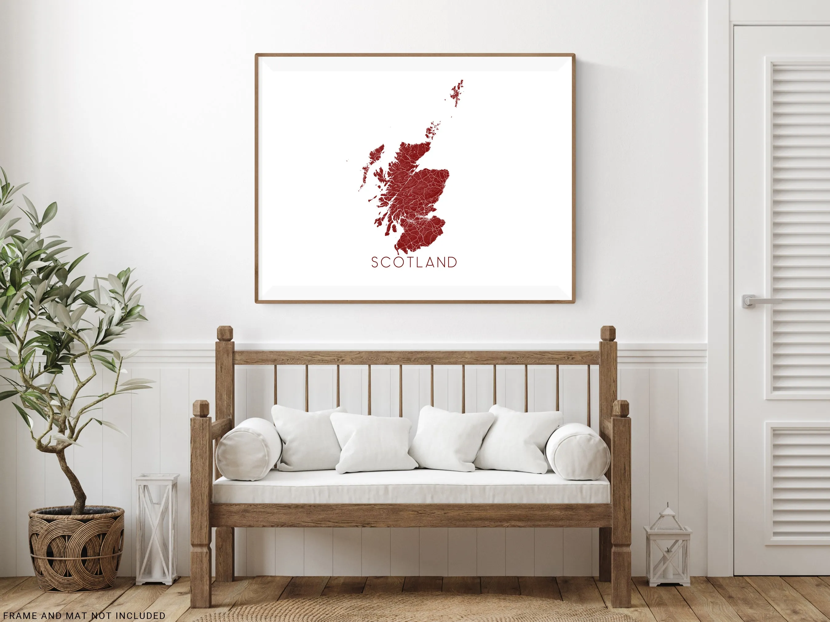 Scotland Map Print - Map of Scotland Wall Art Poster, Scotland Maps, Edinburgh