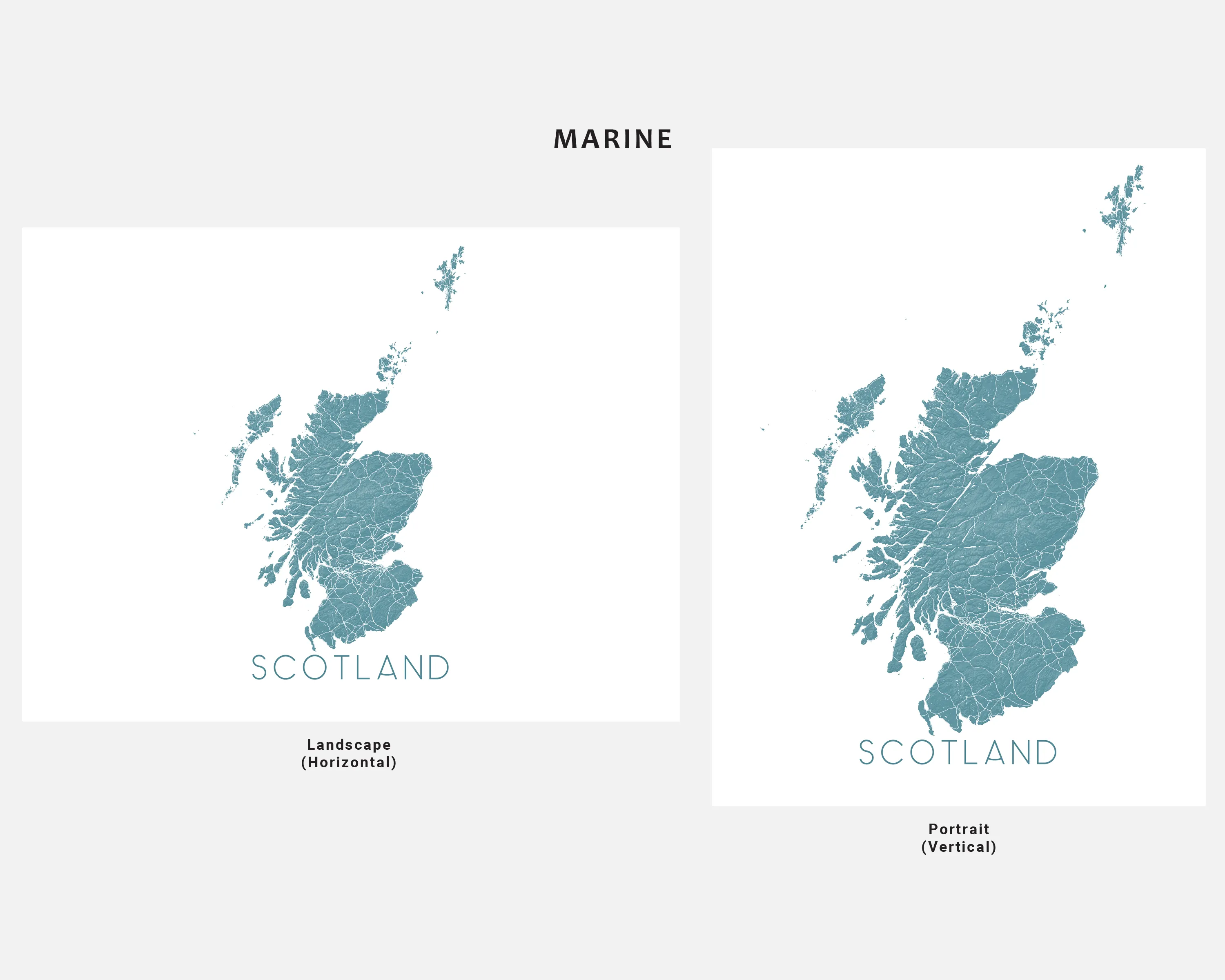 Scotland Map Print - Map of Scotland Wall Art Poster, Scotland Maps, Edinburgh