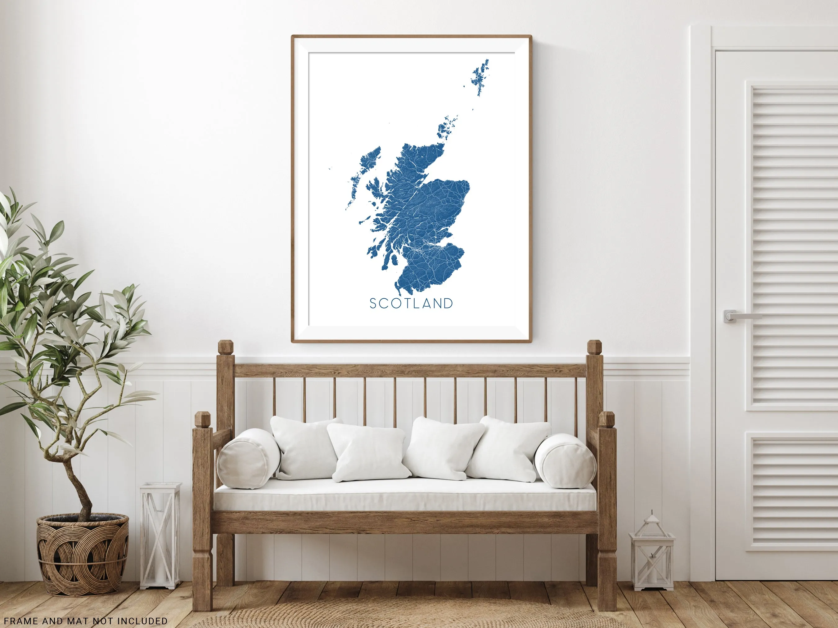 Scotland Map Print - Map of Scotland Wall Art Poster, Scotland Maps, Edinburgh