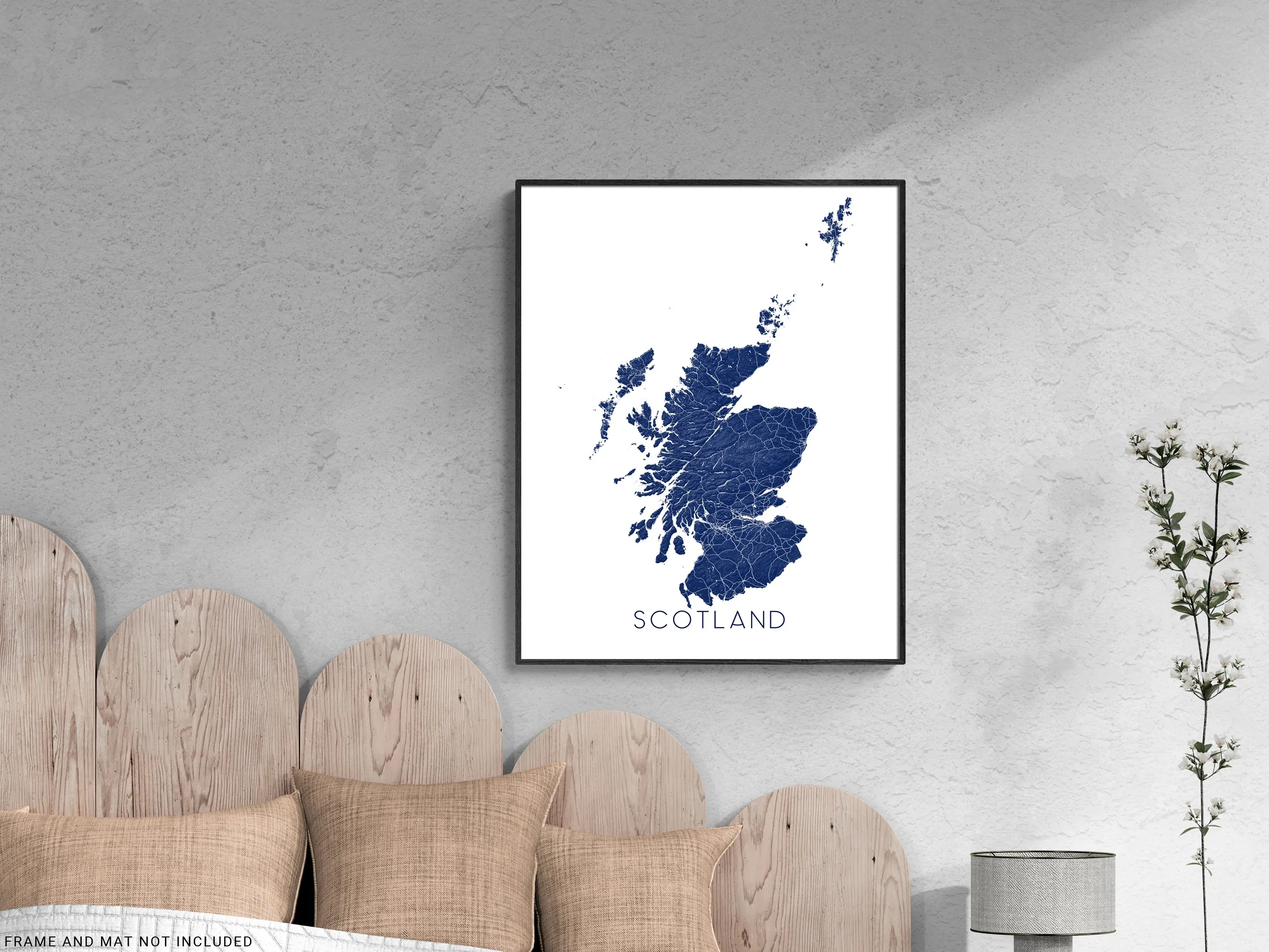 Scotland Map Print - Map of Scotland Wall Art Poster, Scotland Maps, Edinburgh