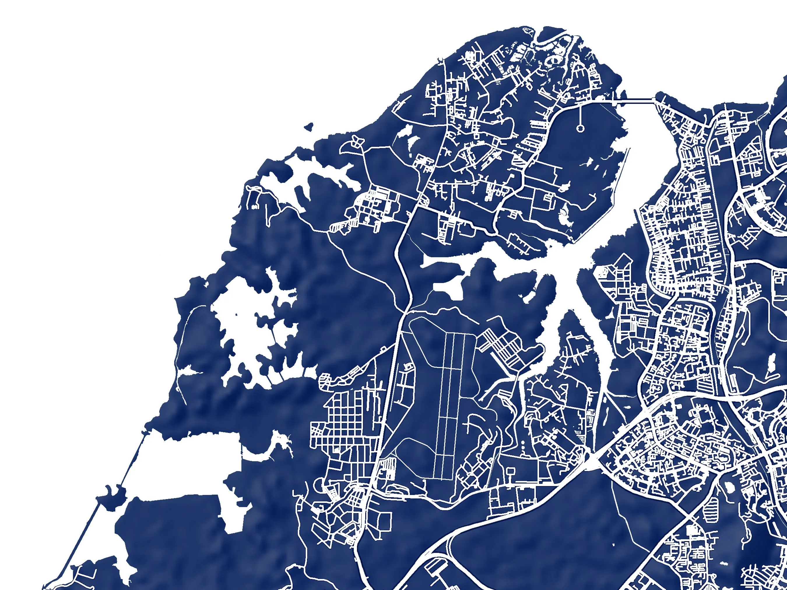 Singapore Map Print Poster - Map of Singapore Wall Art Prints, Singapore Street Road Maps
