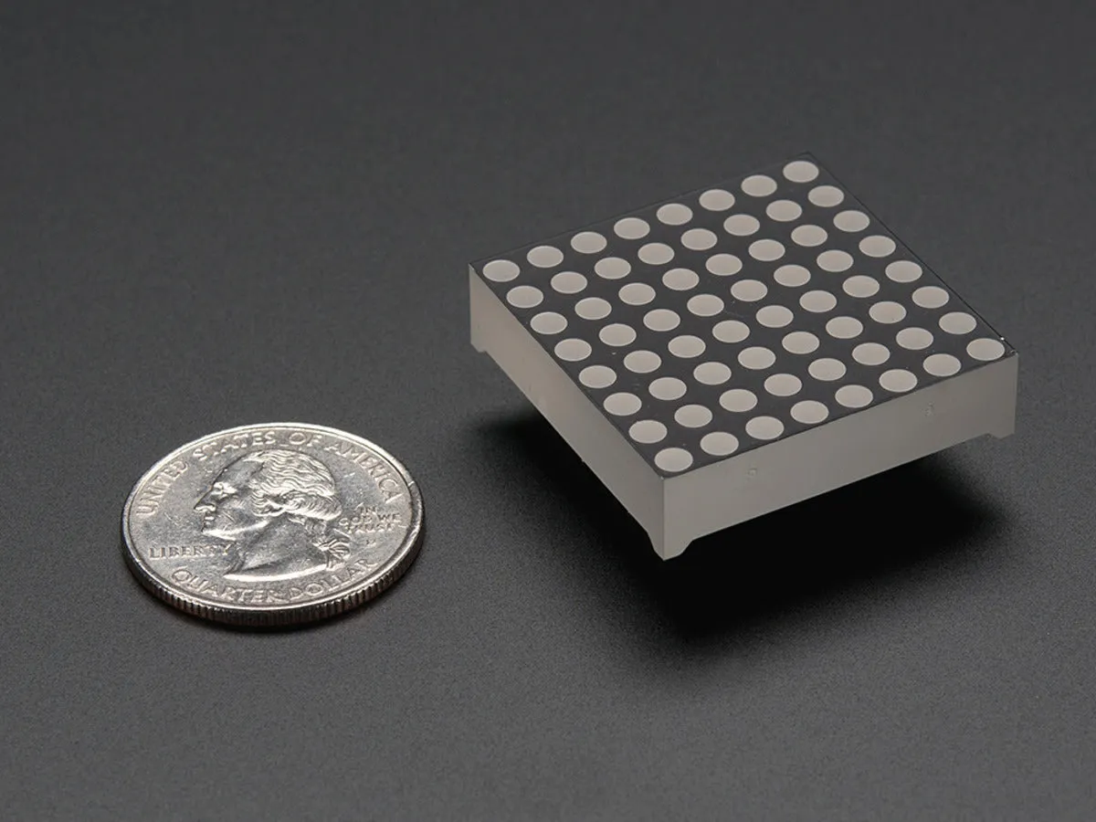 Small 1.2\" 8x8 Ultra Bright Red LED Matrix"