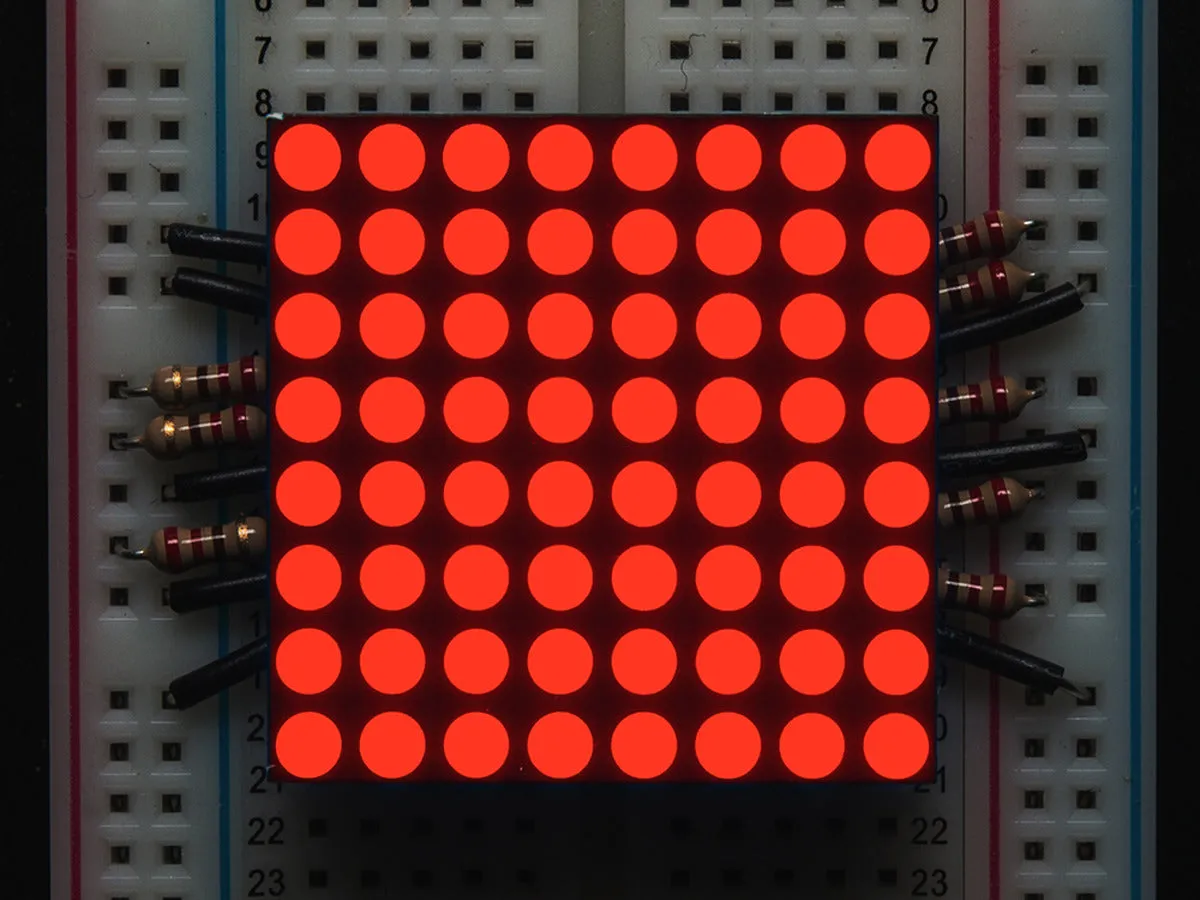 Small 1.2\" 8x8 Ultra Bright Red LED Matrix"