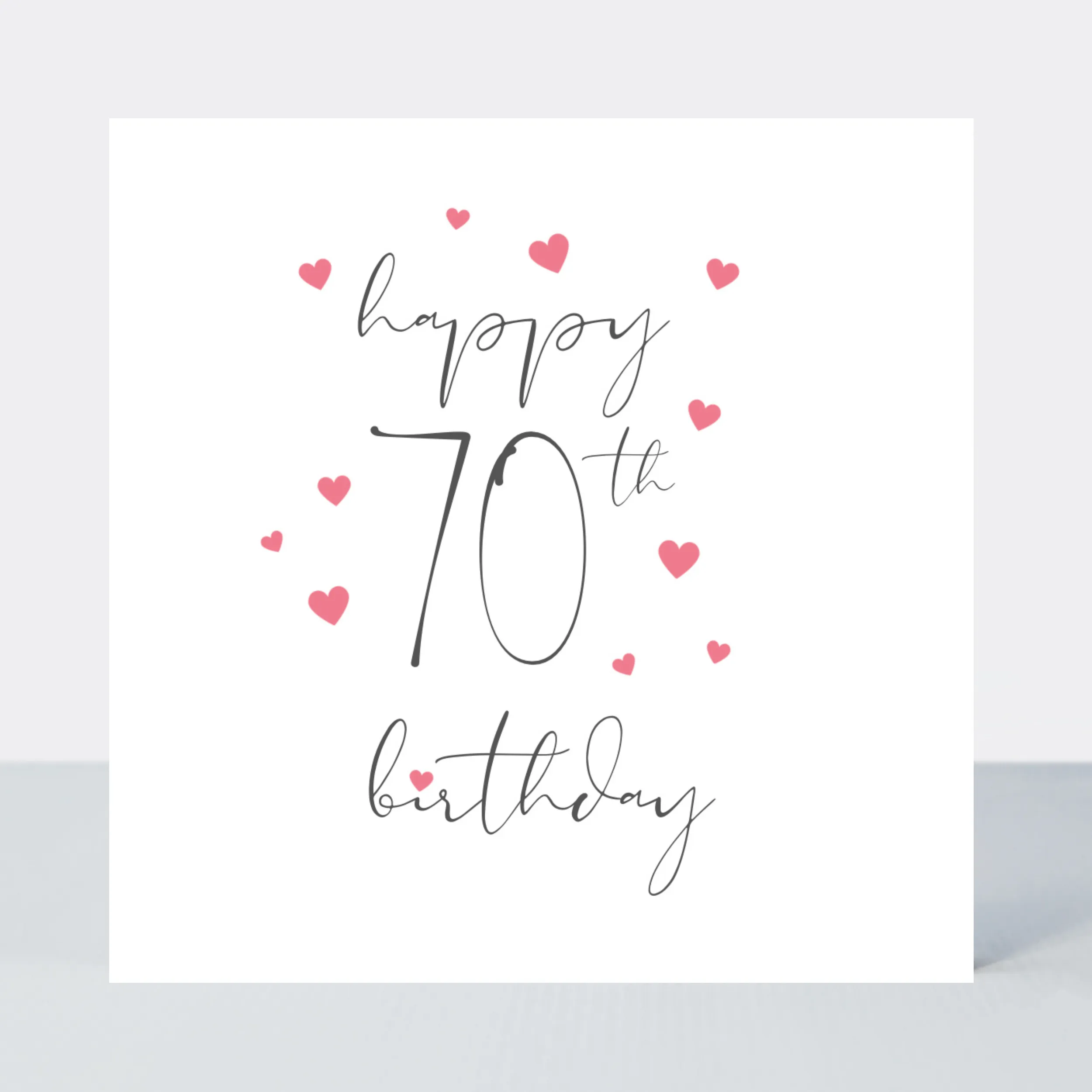 Something Simple 70th Birthday Card