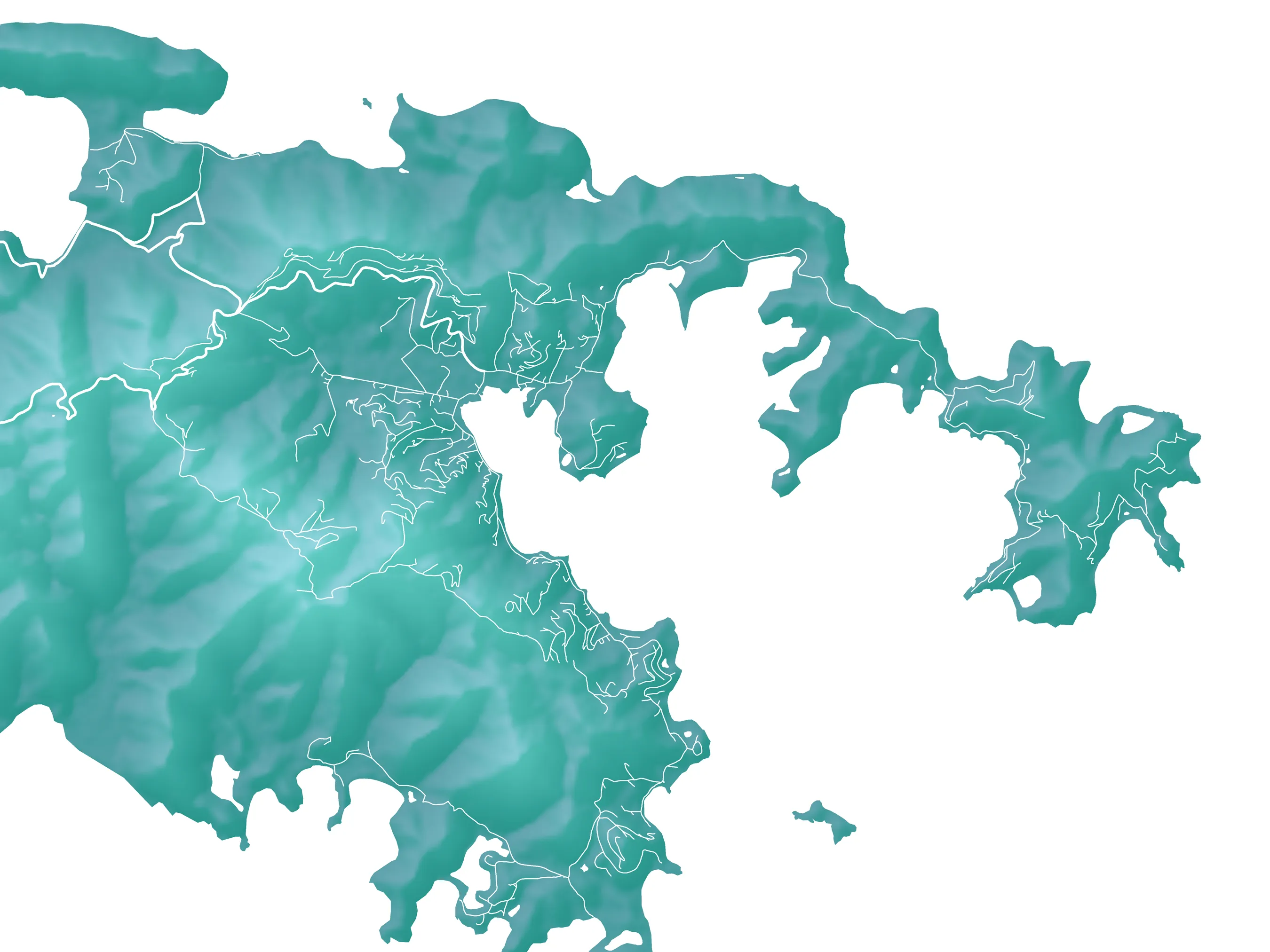 St John Map Print, Turquoise Topographic US Virgin Islands Wall Art Poster, Saint John USVI