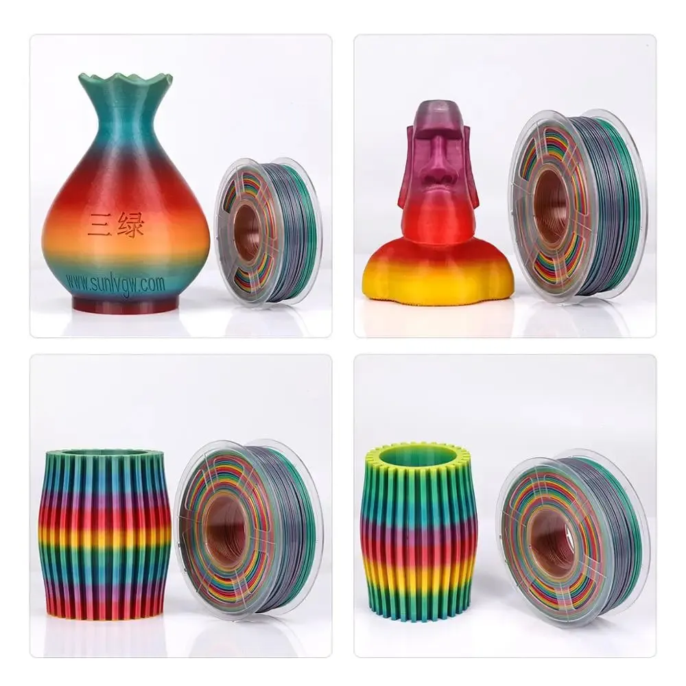 SUNLU PLA Triple Pack: 3D Printer Filament 1.75m 3x1kg rolls