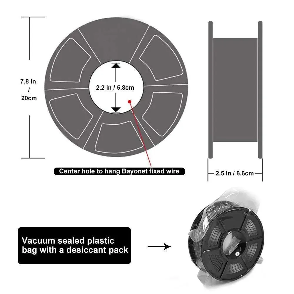 SUNLU Wood Fibre PLA Filament: Make great wood effect prints, 1.75mm 1kg/2.2lb Spool for 3D Printer