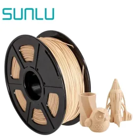 SUNLU Wood Fibre PLA Filament: Make great wood effect prints, 1.75mm 1kg/2.2lb Spool for 3D Printer
