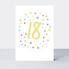Super Stars Age 18 Birthday Card