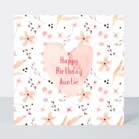 Sweet Hearts Auntie Birthday Card