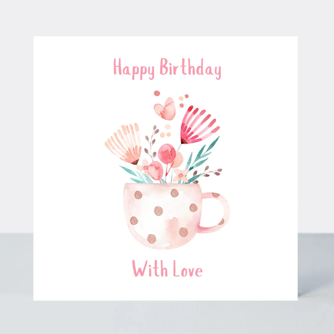 Sweet Hearts Happy Birthday Mug Card