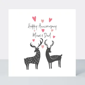 Sweet Little words Mum & Dad Anniversary Card