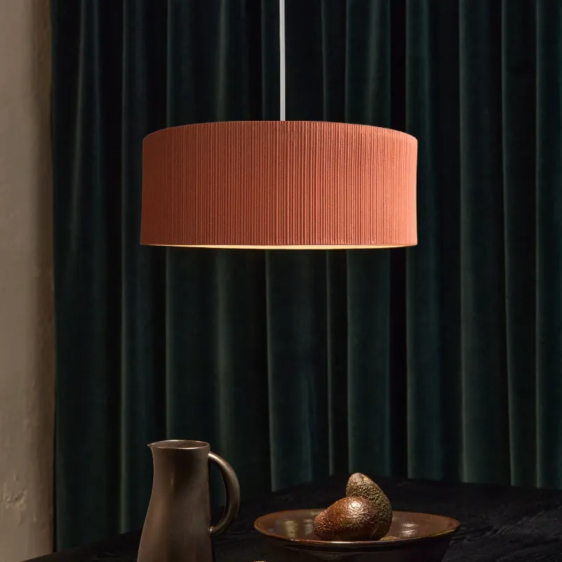 Textured Wide Shade Pendant Light | Terra