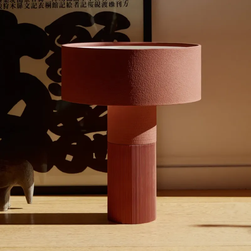 Textured Wide Shade Table Lamp | Terra