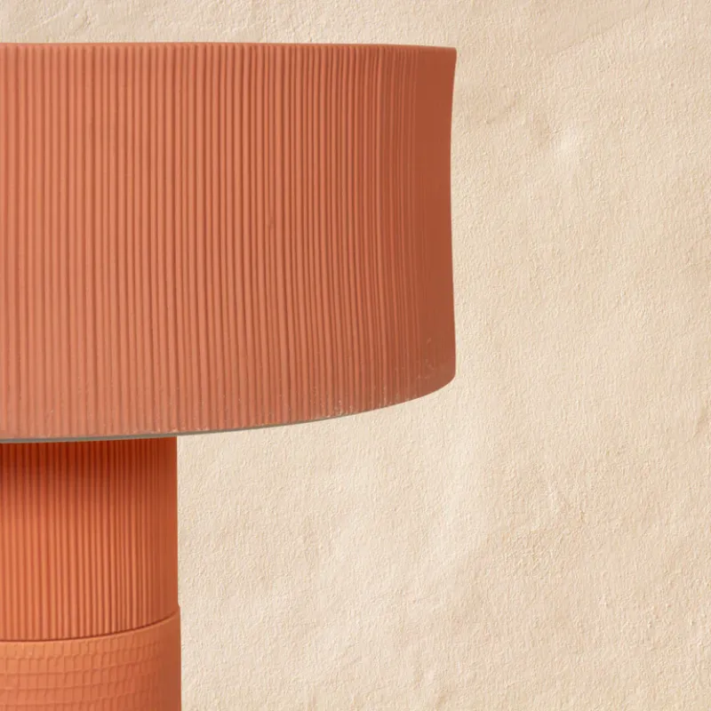 Textured Wide Shade Table Lamp | Terra