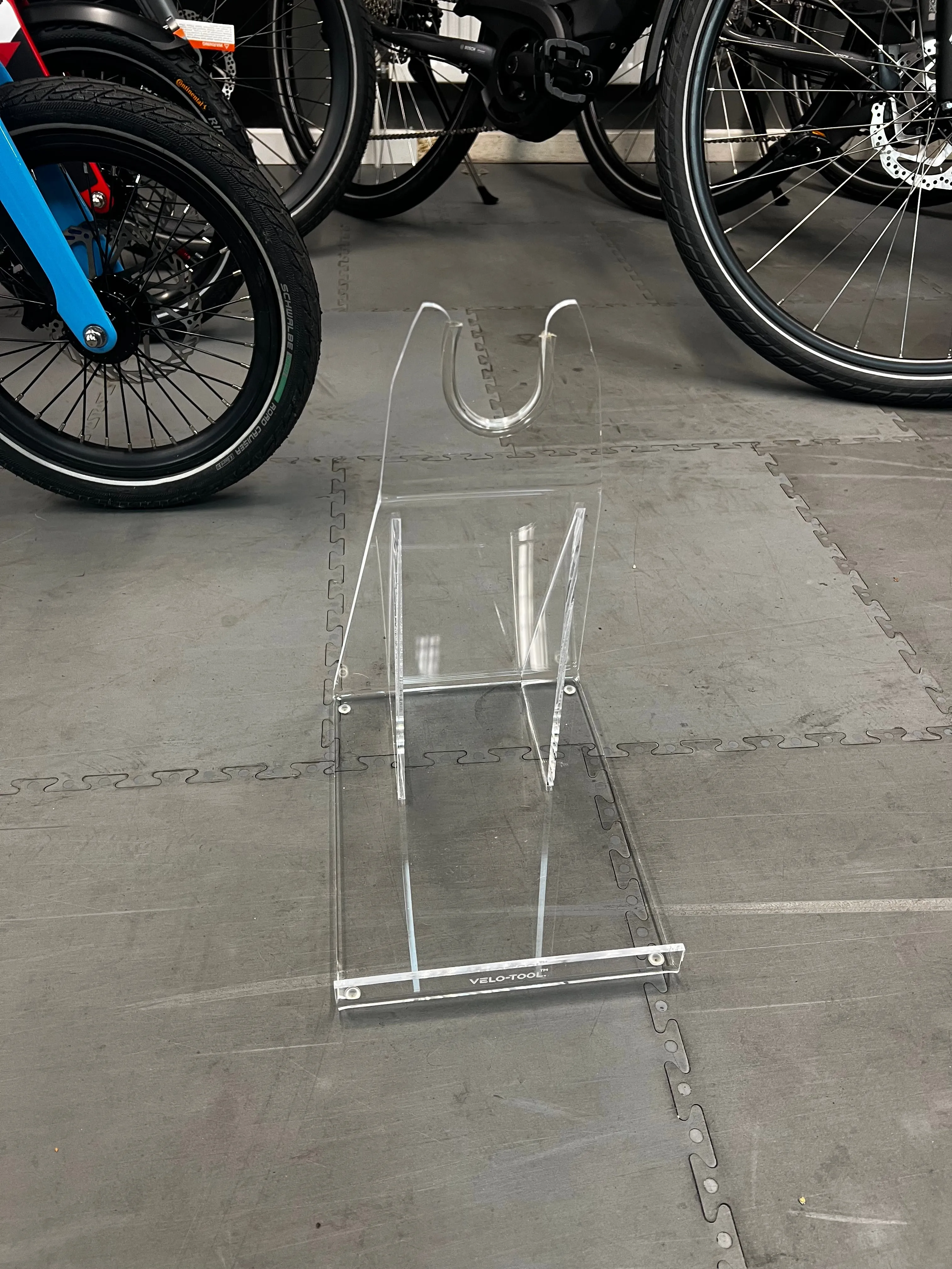 Transparent Bike Display Stand