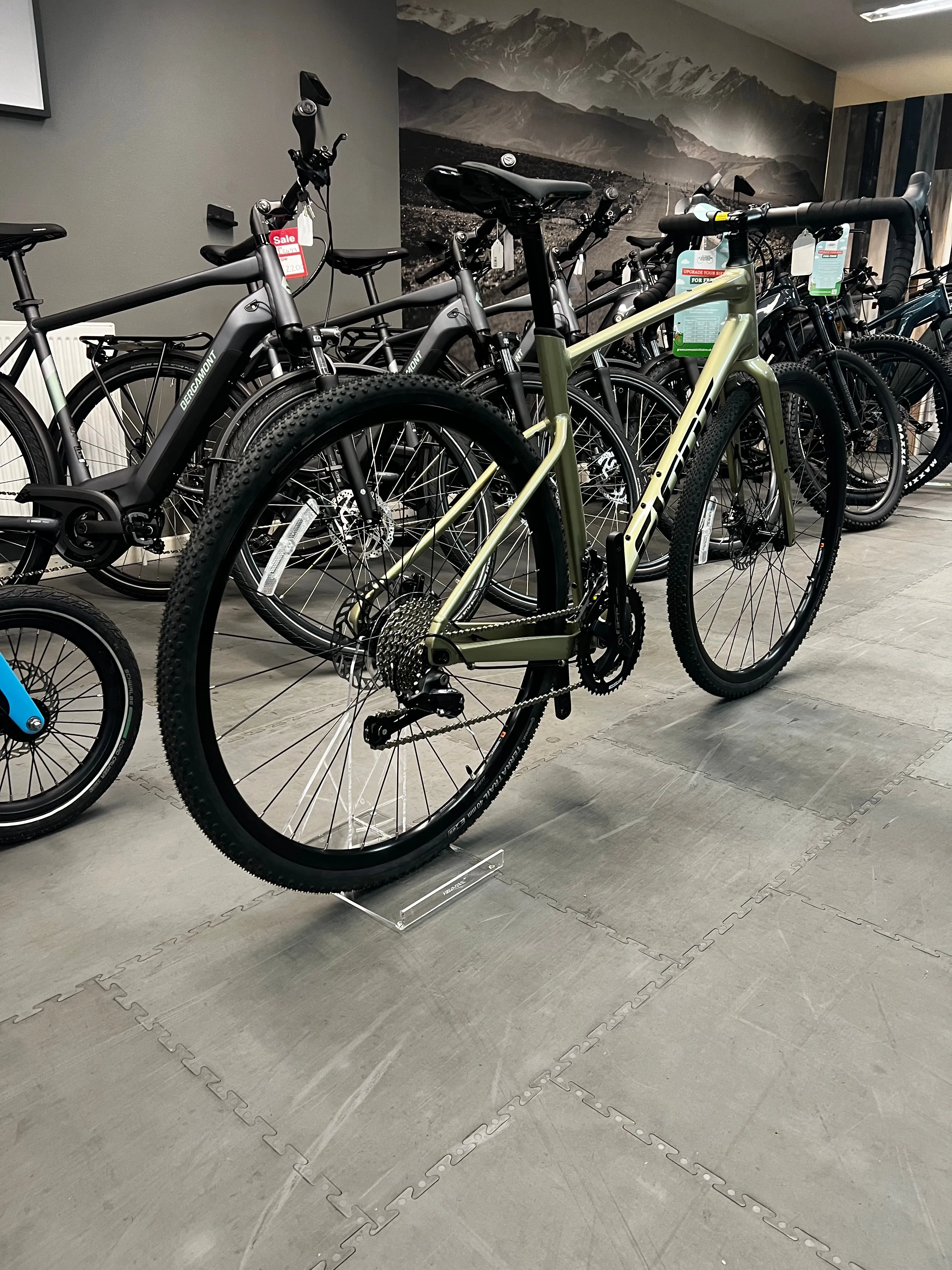 Transparent Bike Display Stand
